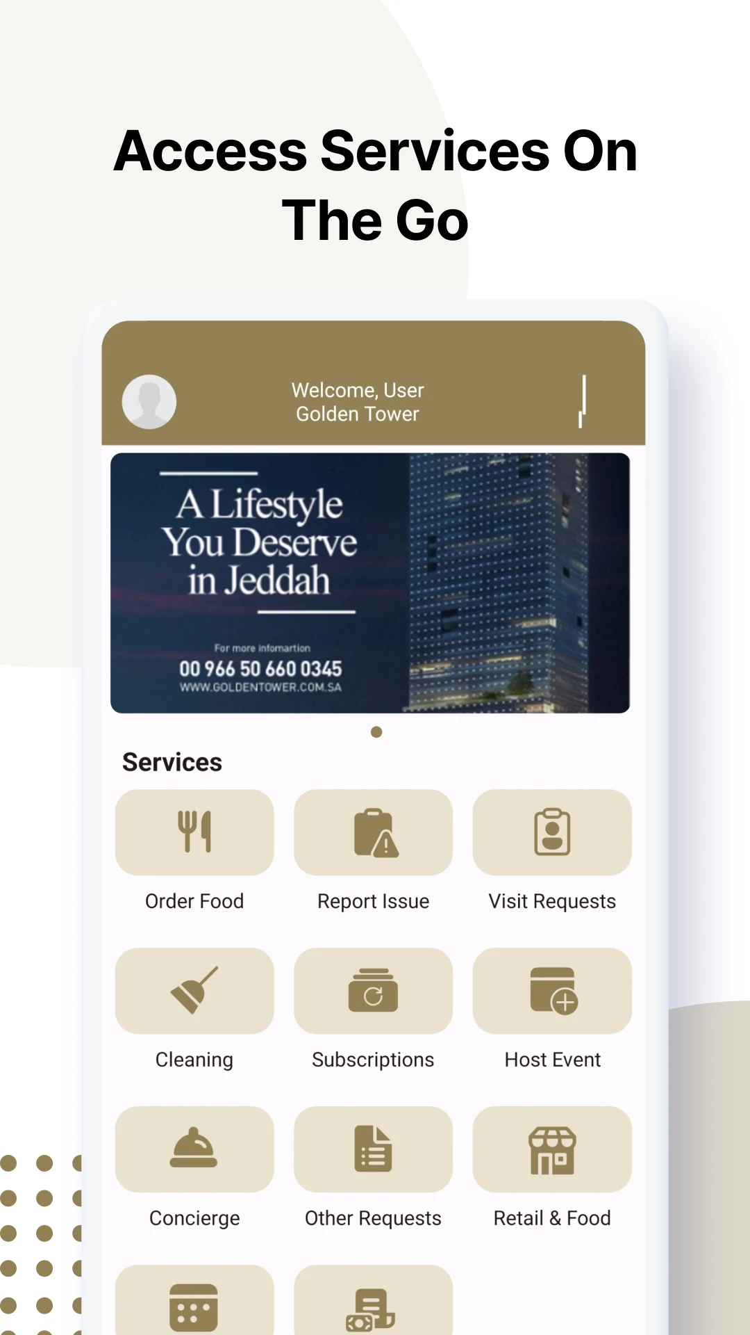 Golden Tower Services screenshot